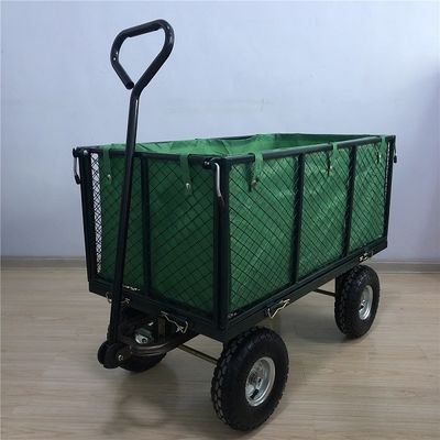 XXL अत्यधिक टिकाऊ गार्डन मेश कार्ट व्हीलब्रो मेश गार्डन ट्रॉली कार्ट यूटिलिटी टिपर