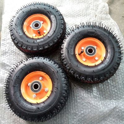 गार्डन के लिए 10 इंच न्यूमेटिक ट्रॉली व्हील्स 350 4 6PR रबर न्यूमेटिक व्हील्स