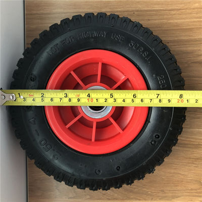 250-4 प्लास्टिक रिम वायवीय ट्रॉली पहिए 21CM हाथ ट्रॉली पहिए वायवीय
