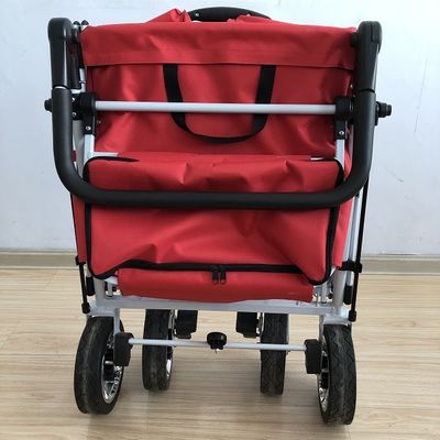 कैनोपी 600 डी ऑक्सफोर्ड फैब्रिक के साथ यूटिलिटी वैगन फोल्डिंग कार्ट 8 इंच फोल्डेबल बीच ट्रॉली