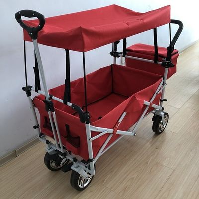 कैनोपी 600 डी ऑक्सफोर्ड फैब्रिक के साथ यूटिलिटी वैगन फोल्डिंग कार्ट 8 इंच फोल्डेबल बीच ट्रॉली