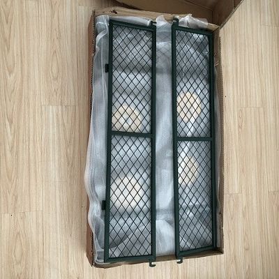50L यूटिलिटी मेष स्टील गार्डन कार्ट फोल्डिंग यूटिलिटी वैगन हटाने योग्य पक्षों और 4.10/3.50-4 इंच पहियों के साथ