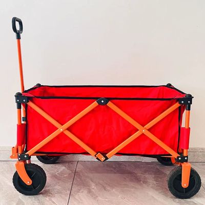 सरल शैली तह चार-तरफा कैम्पिंग कार्ट प्रसंस्करण कस्टम पोर्टेबल पोर्टेबल छोटे ट्रॉली